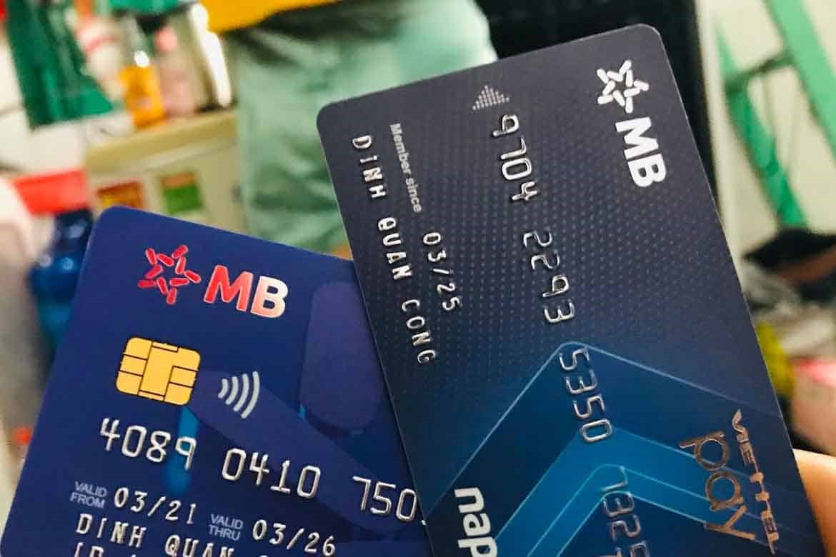 Thẻ MB Bank đã gắn chip 